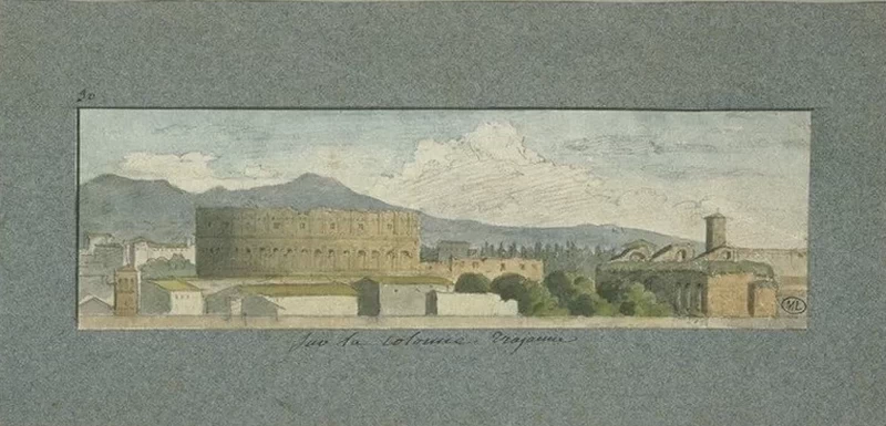 Veduta di Roma con il Colosseo - Louvre Collections
